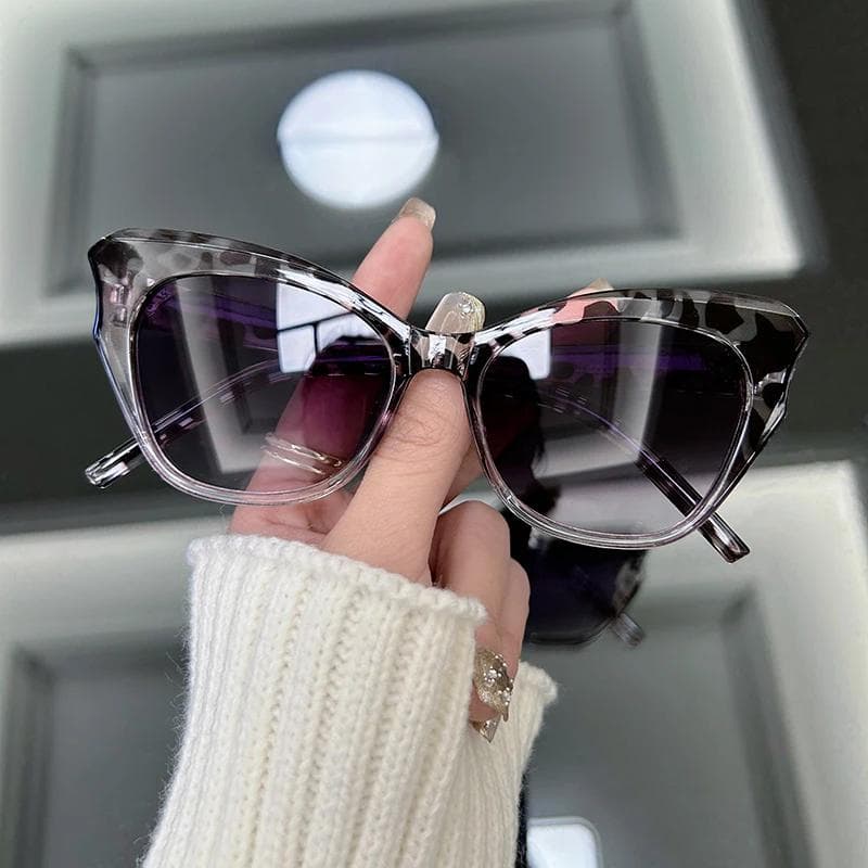 New Vintage Cat Eye Sunglasses Women Designer Mirror Sun Glasses Fashion Retro Leopard Gradient Oculos De Sol Other