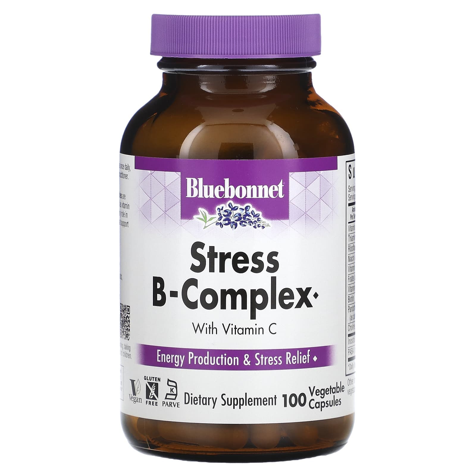 Bluebonnet Nutrition, Stress B-Complex, 100 Capsules (Vegetarian)