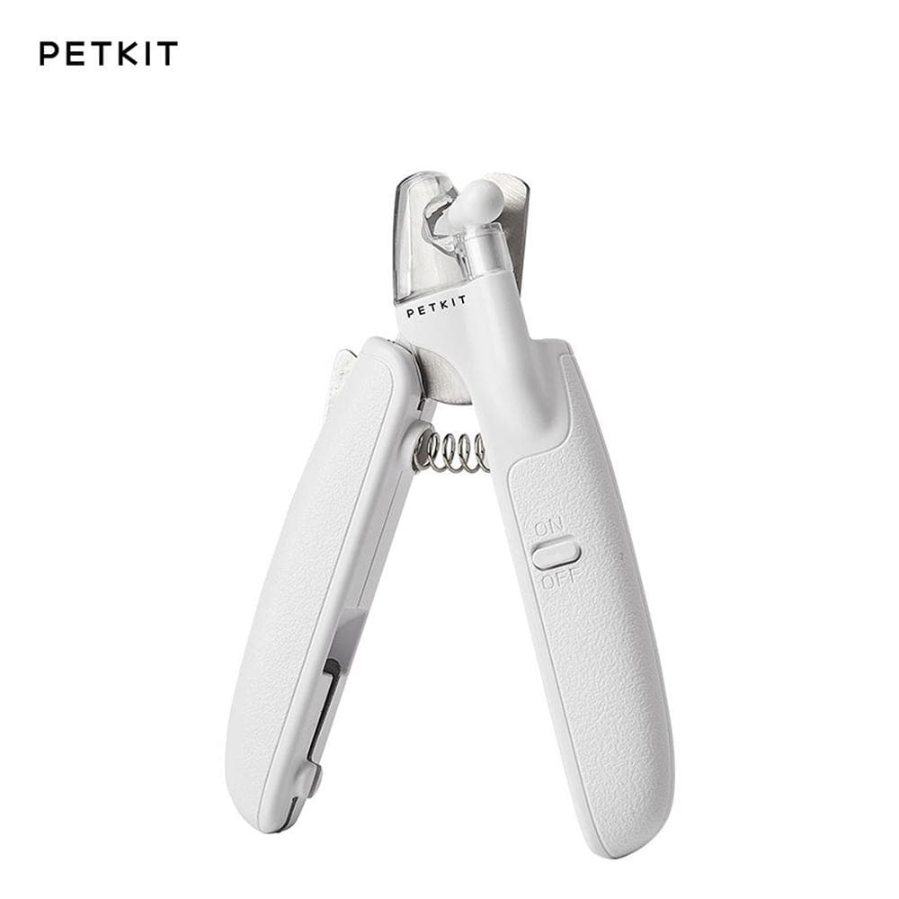 PETKIT Pet Cat Dog Safety Nail Clippers with LED Lighting Prevent Clipping The Nail Blood Vessels white