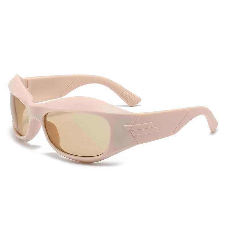 New Women Y2K Futuristic Sunglasses Punk Hip Hop UV400 Sun Glasses for Outdoor Sports Hiking As shown in the figu