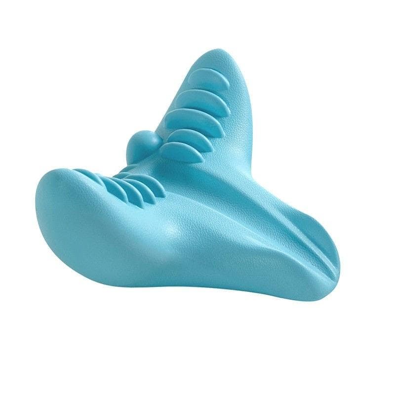 Cervical Massager Gravity Finger Pressure Neck Massage Pillow Neck and Shoulder Repair Pillow Household Traction Correction Massage Neck Protection blue