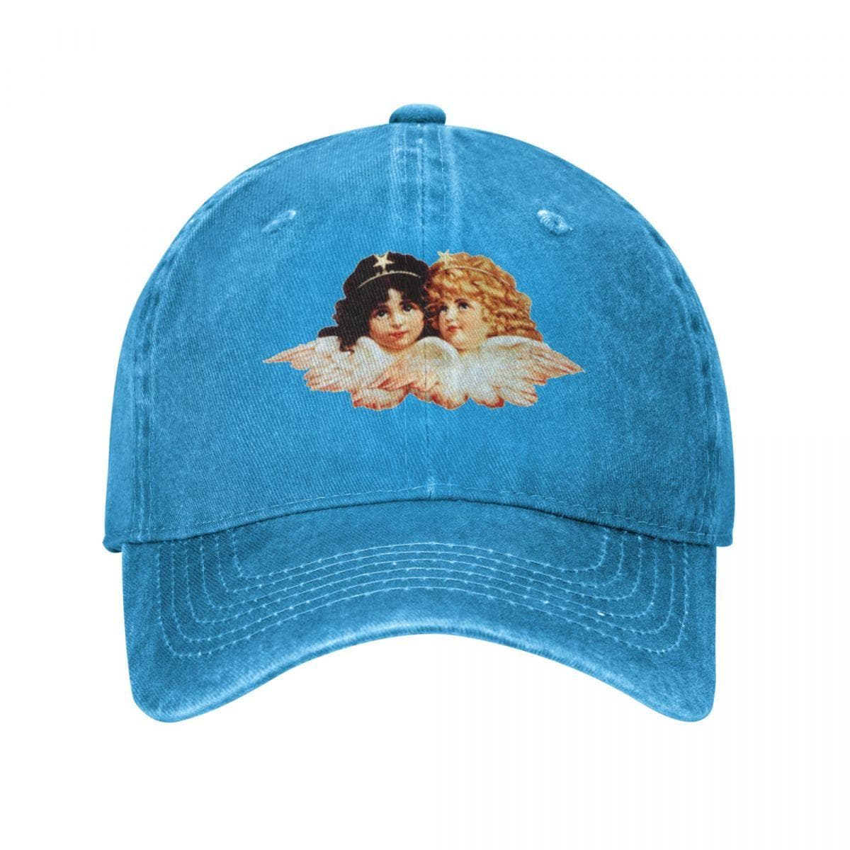 Fiorucci Cherubs Unisex Women Baseball Cap Distressed Washed Hats Cap Classic Outdoor Workouts Snapback Cap One Size