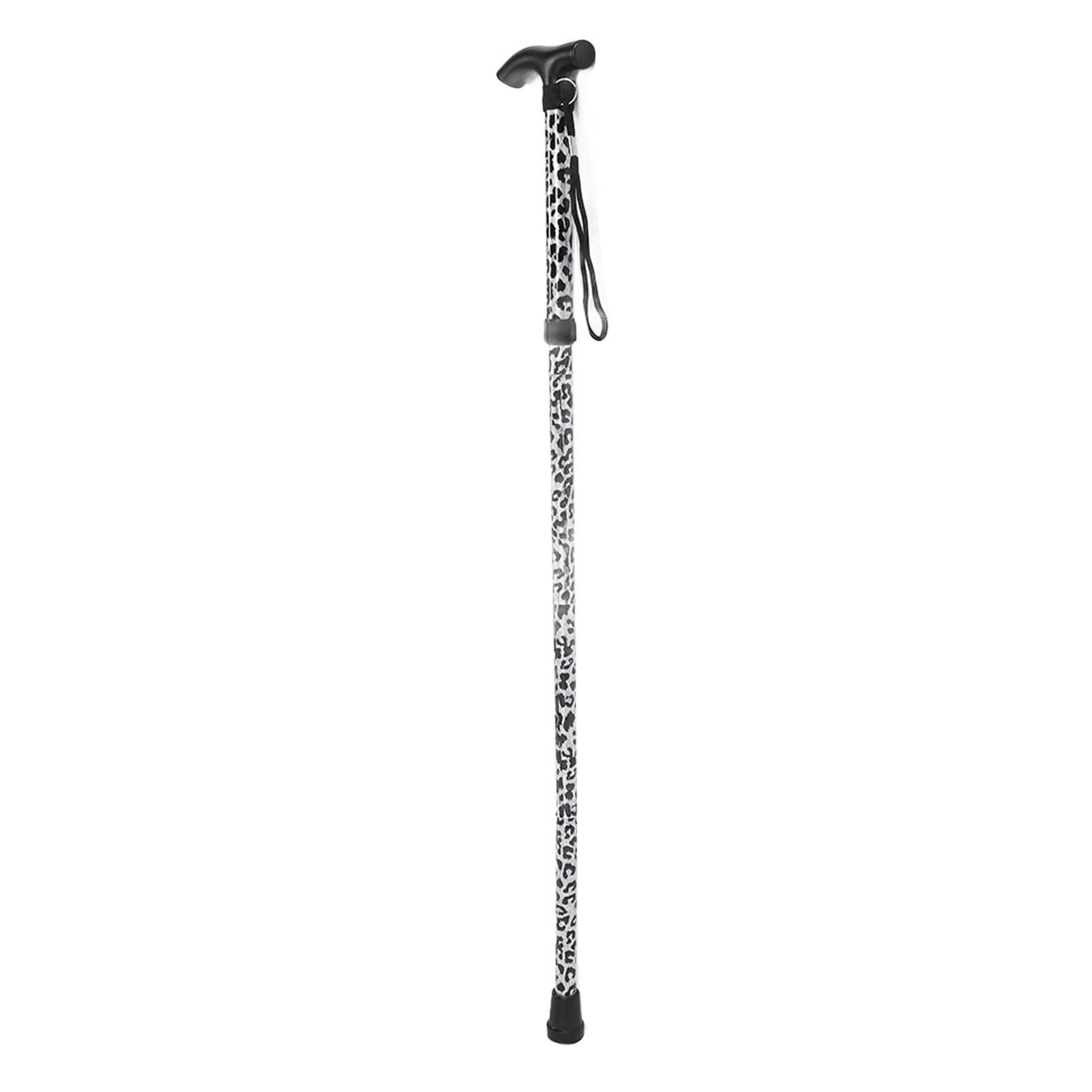Foldable Walking Cane Aluminium Alloy Ergonomic Stretchable 5 Levels Folding Cane for Elderly