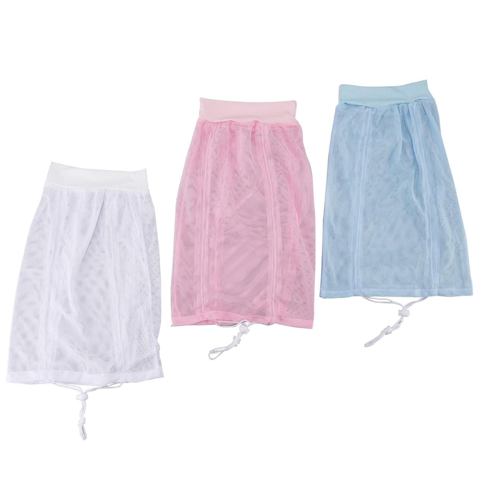 3 Pcs Mesh Hair Net Adjustable Drawstring Reusable Mesh Curly Hair Bonnet Scalp Protection for Hair