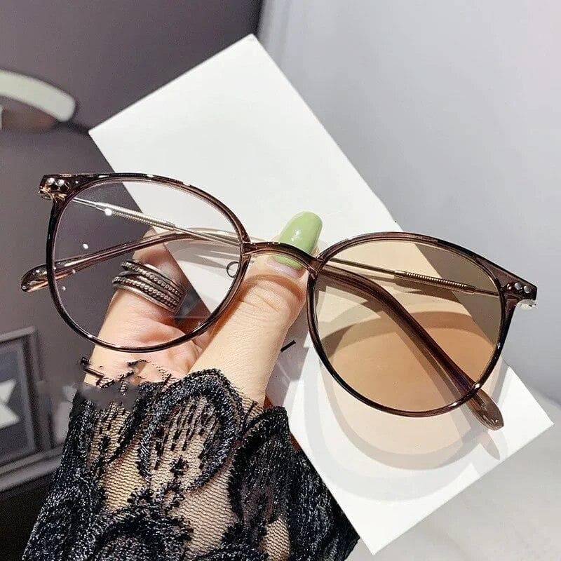 Women Luxury Brand Photochromic Myopia Glasses Anti-blue Light UV400 Outdoor Sunglasses Minus Diopter Eyeglasses 0 To -6.0 -5.0