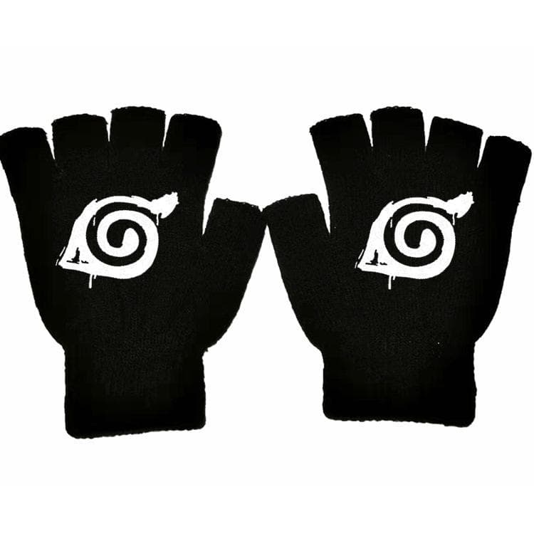Naruto Sasuke Kakashi Anime Online Game Peripheral Half-finger Gloves Cotton Warm Autumn and Winter Students Yumi
