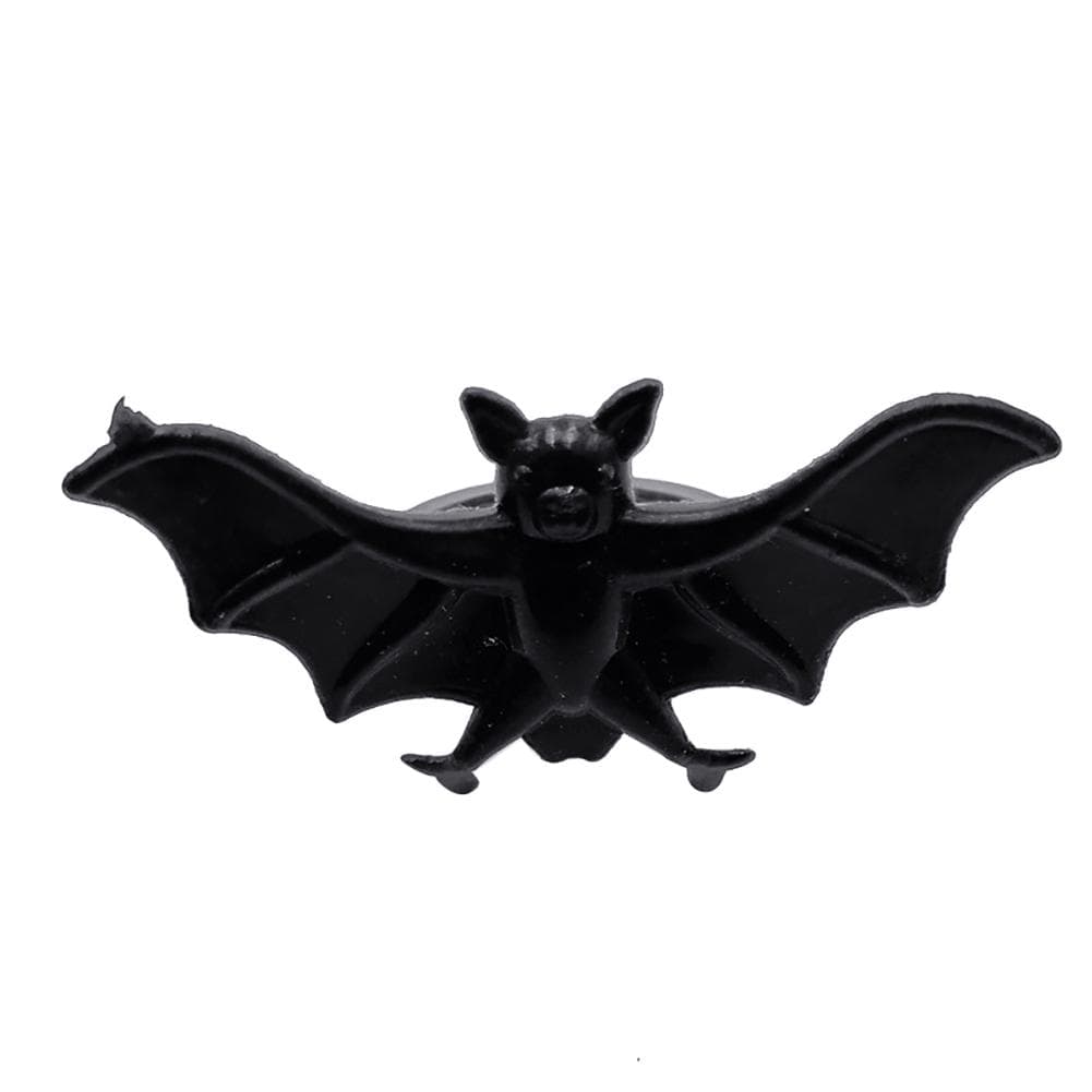 Fashion Ornaments Festival Plastic Spider/Bat Ring Christmas Finger Halloween Birthday Women Party Decor 20Pcs Bat black