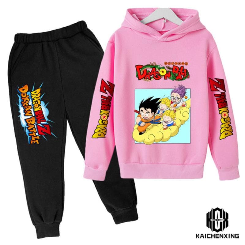Anime Dragon Ball Z Hoodie Set For Boys Clothes Kids Hoodies Anime Clothes Goku Hoodie Girls Sweatshirt Children 3-14y 110