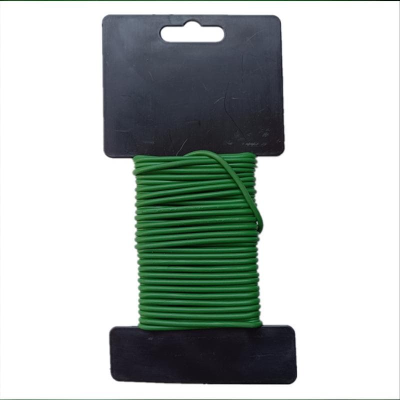 Twist Tie Plant Cable Support Twine Plastic Coated Iron Wire Tool for Garden Horticulture 2.8mm X 2.8mm X 20m / 0.11in X 65.62ft
