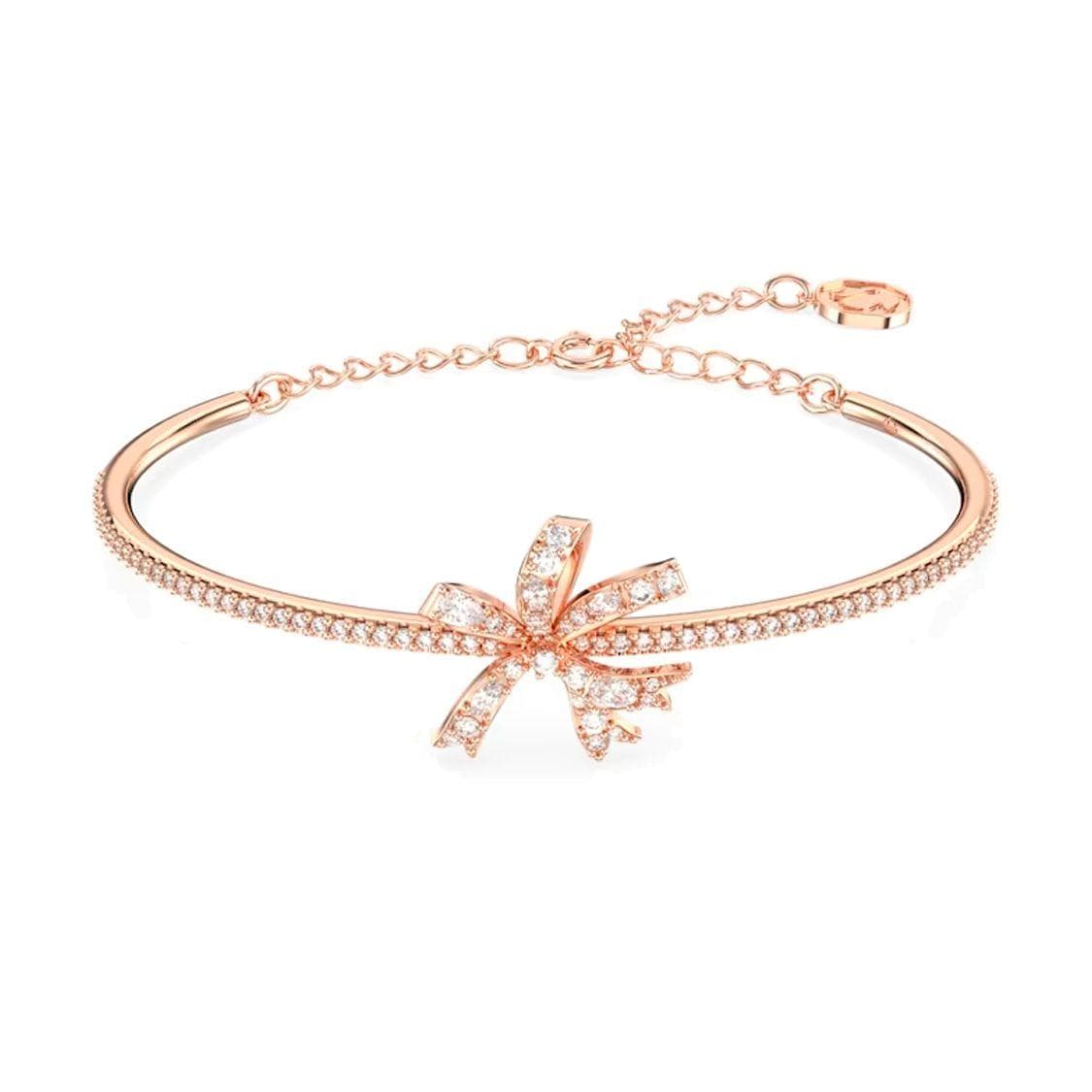 Swarovski Bow Fashion Versatile Trendy Exquisite Volta Gold-Plated Bracelet Women bracelet 5647565 Box (Random Color)