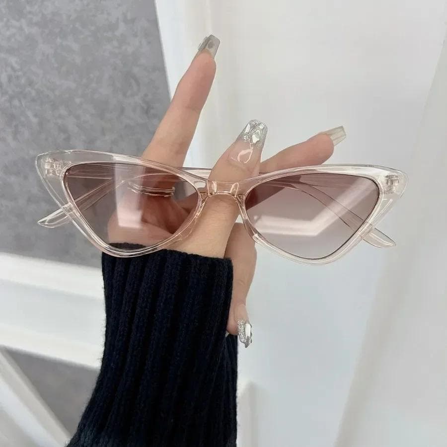 Casual Retro Cat Eye Sunglasses Vintage Square Small Frame Fashion Unisex Glasses for Women Men Other