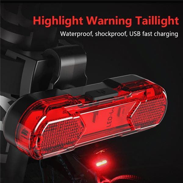 Bicycle Lights USB Charging LED Warning Lights Night Bike Rear Light Mountain Bike Equipment red