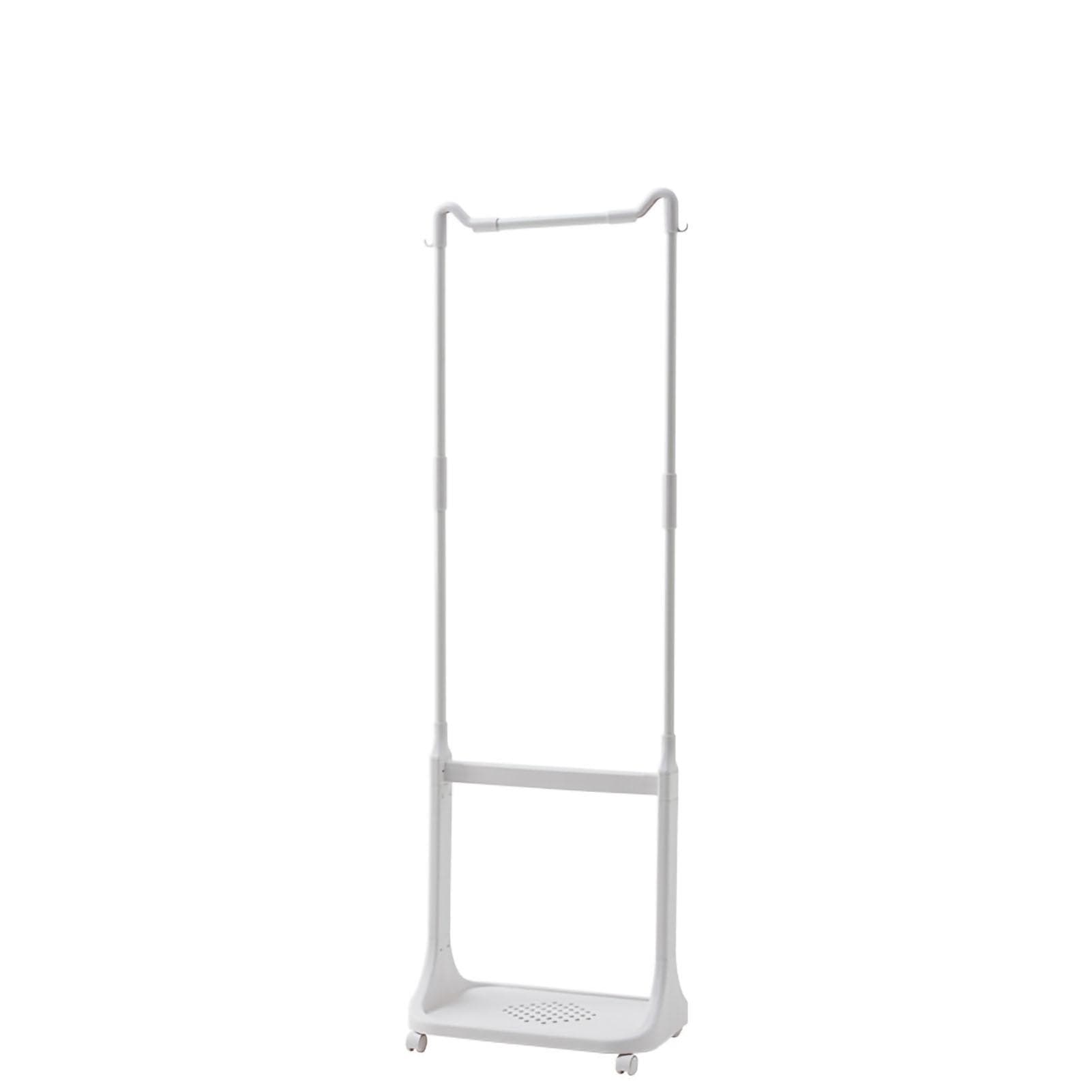 Coat Rack Simple Mobile Vertical Large Capacity Iron Pipe PP ABS Closet Storage Shelf for Bedroom
