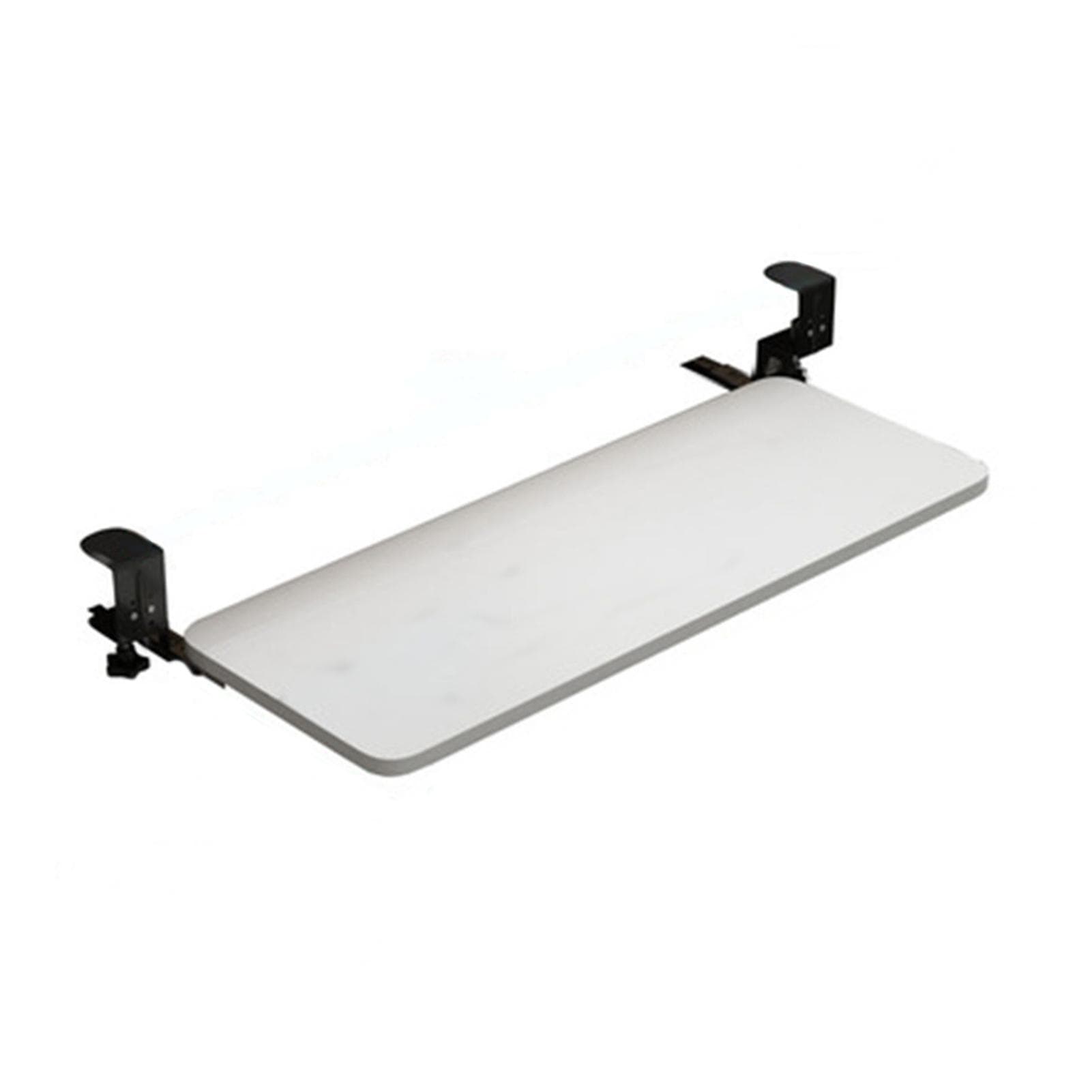 Clamp On Keyboard Tray Under Desk Pull Out Platform Height Adjustable Keyboard Drawer 20.5 x 9.8 white