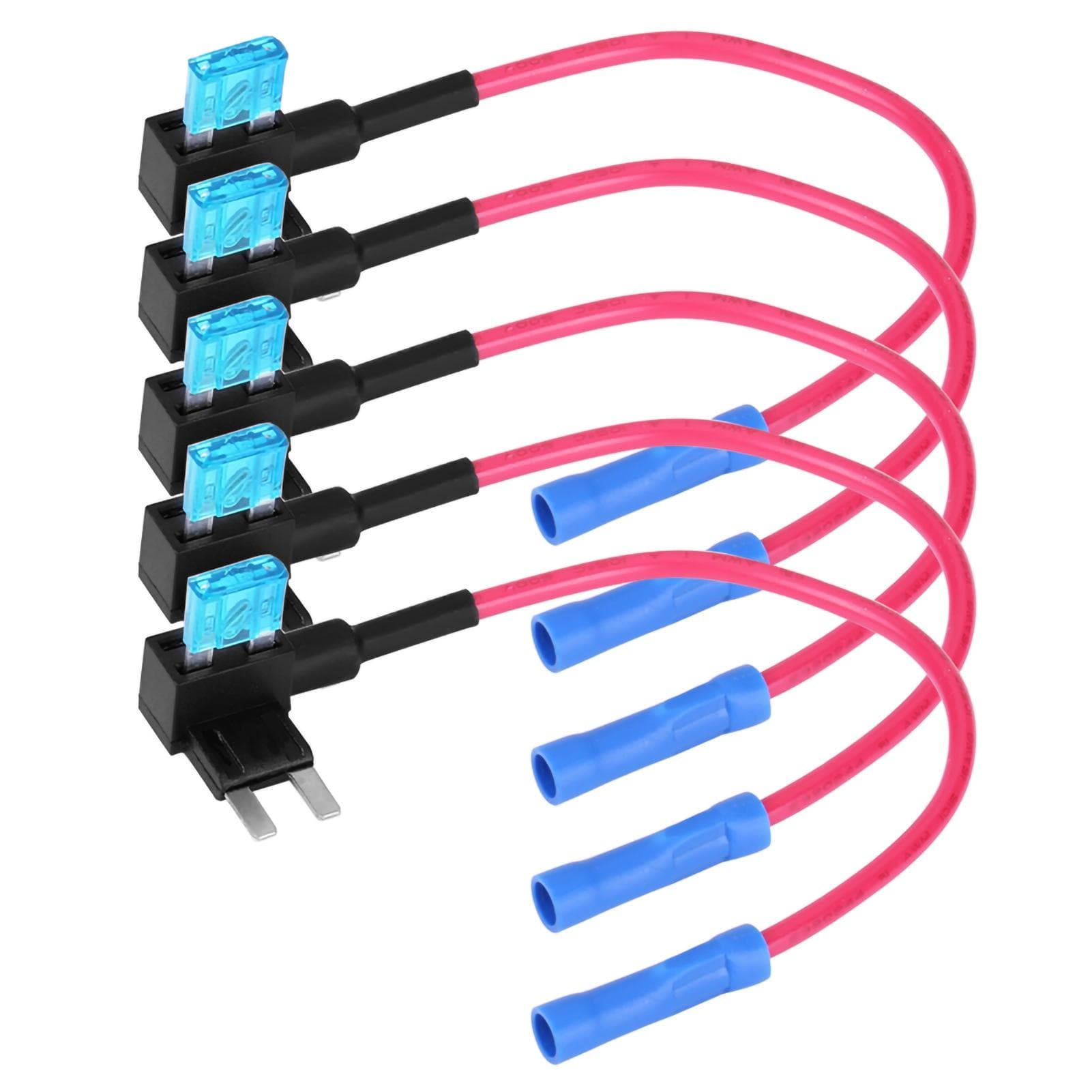 5Pcs Car Auto Fuse Tap Adapter Mini ATM Blade Fuses Holder Small