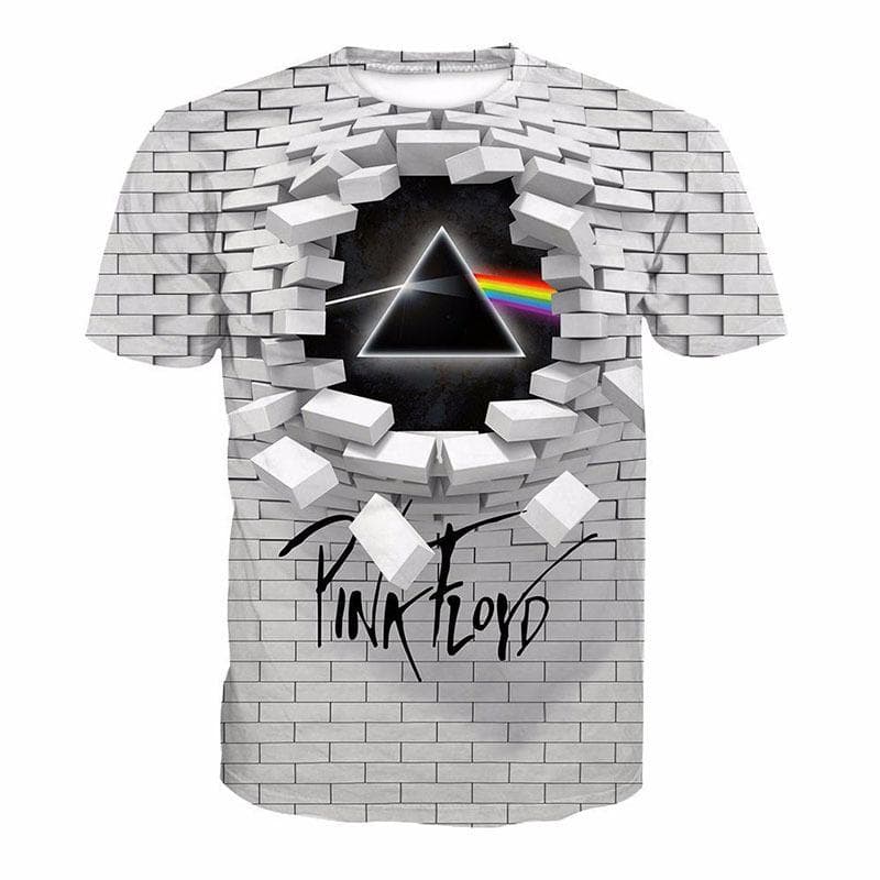Europe and The United States Pink Floyd 3d Digital Printing Short-sleeved Loose T-shirt XXXXXL
