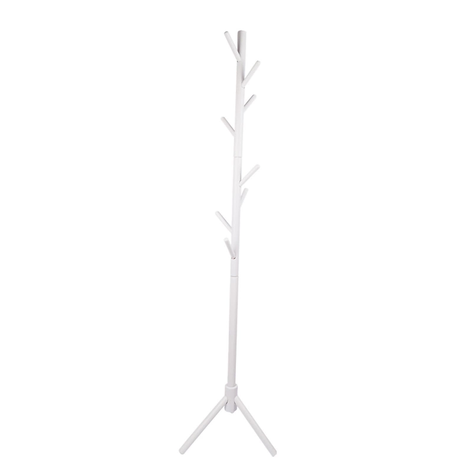 Clothes Tree Solid Wood Round Corner Simple Fashionable Beautiful Coat Hanger for Living Room White white