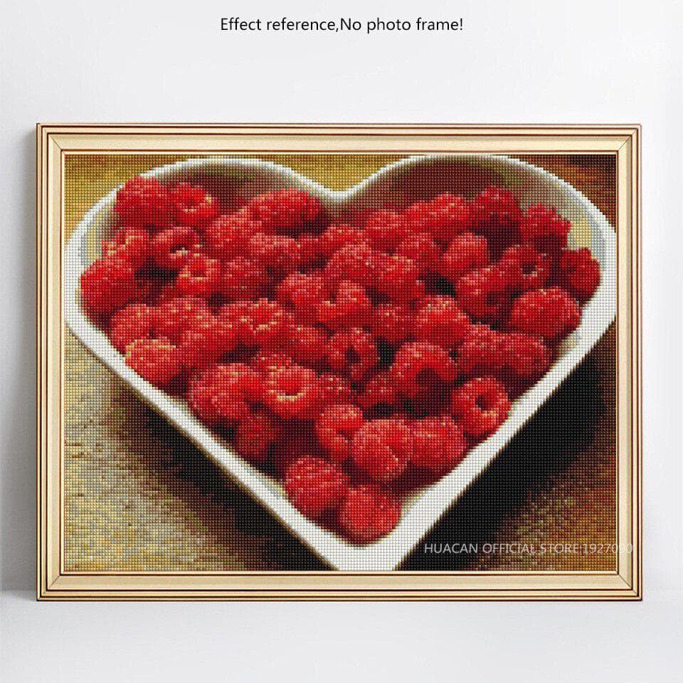 Diamond Embroidery Full Display Heart 5D DIY Diamond Painting Landscape Full Round Rhinestones 20X30CM