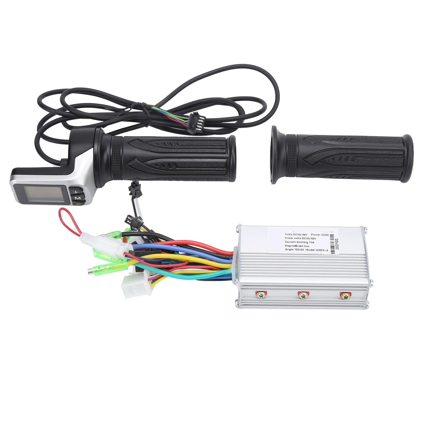 36V48V 350W Brushless Controller and 124DX LCD Twist Throttle Set for Electric Scooter