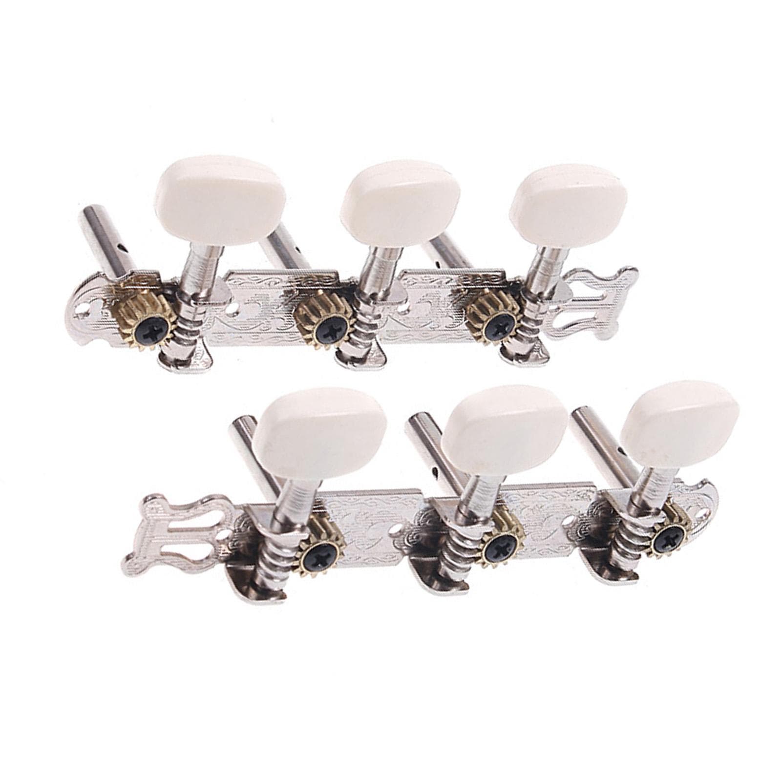 1 Pair Professional Guitar Tuning Pegs Classical Guitar String Tuning Pegs Machine Guitar 1 Pair silver