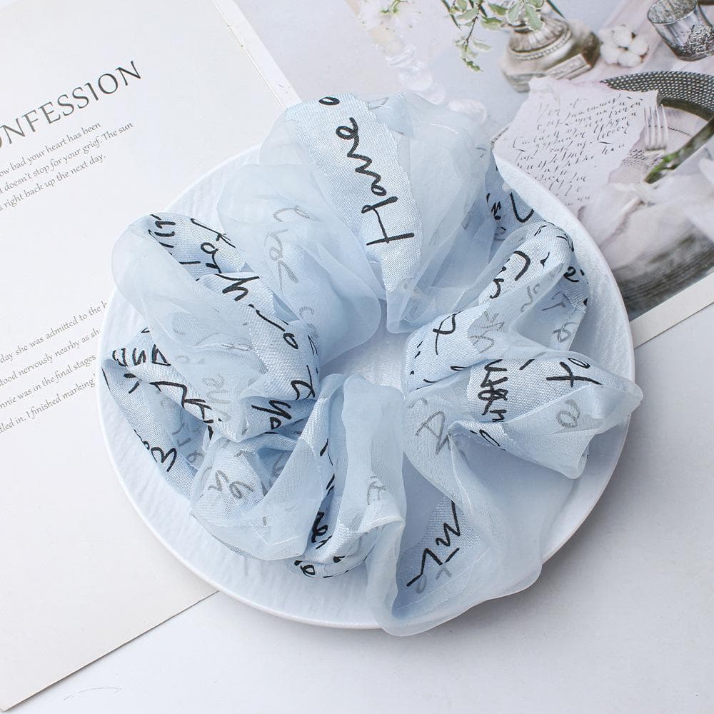 Ruffle High Elastic Hair Bands Girls French Vintage Elegant Hairbands Ribbon Hair Ties Women Girls Cute Hair Styling Accessories