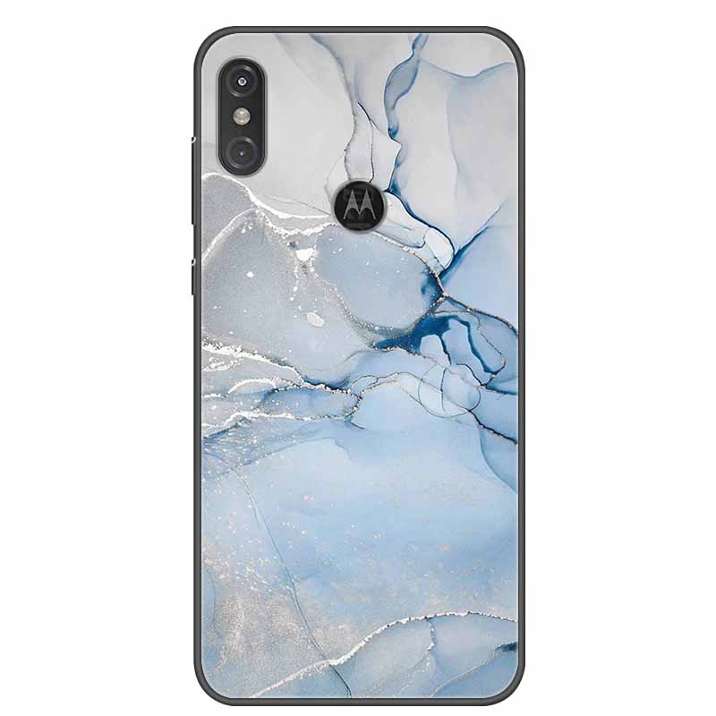 For Moto One Vision Case Luxury Silicone TPU Soft Cover Phone Case For Motorola Moto One Action Macro Shockproof Marble Coque Moto One