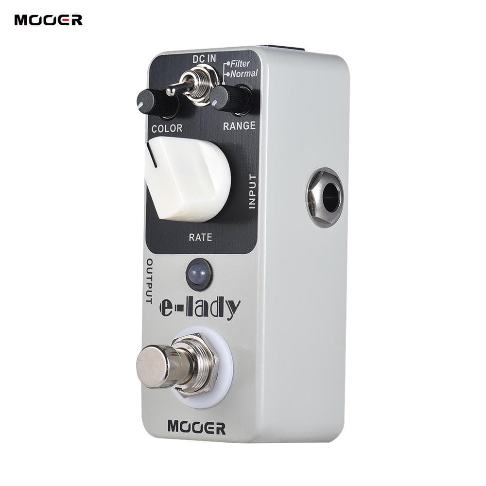 MOOER e-lady Analog Flanger Guitar Effect Pedal 2 Modes True Bypass Full Metal Shell silver
