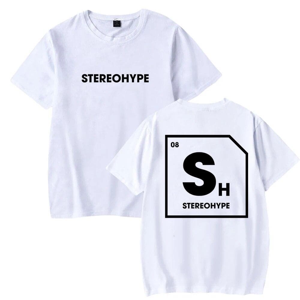 James Hype Stereohype T-shirt Crewneck Short Sleeve Tee Unisex Women's Tshirt Hip Hop Clothes Unisex L