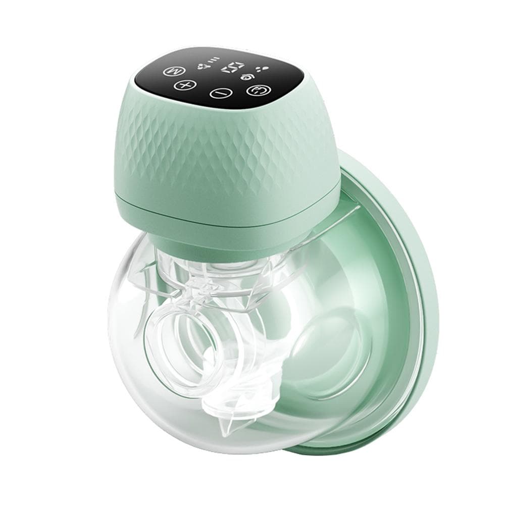 Portable Breast Pump Wearable Electric Breast Pump for Breastfeeding Hands Free 3 Modes 9 Suction green