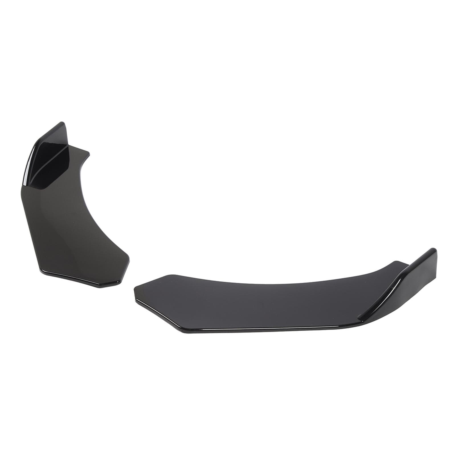 2pcs Front Bumper Lip Universal Glossy Black 57cm Left Right Bumper Lip Splitters Winglets for
