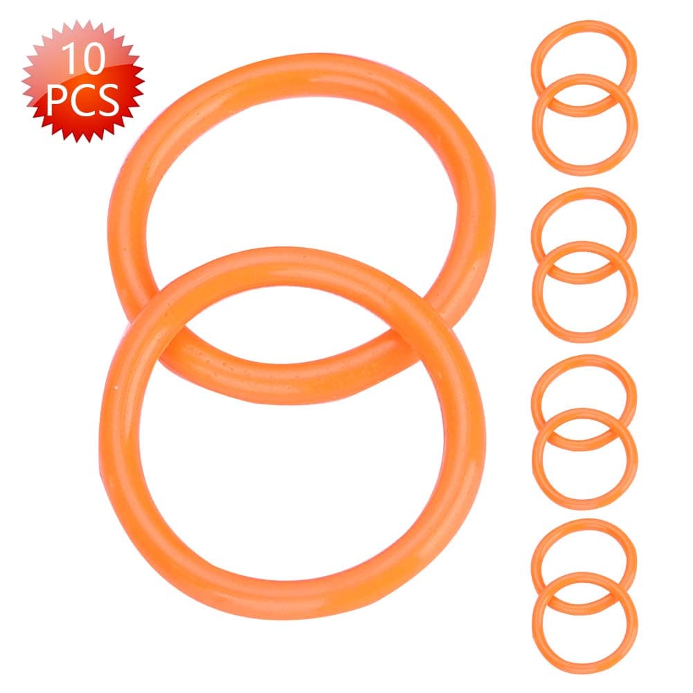 10pcs 13.8*1.9mm High Strength Polyurethane O‑rings for Paintball Gun CO2 Air Tank (Orange)