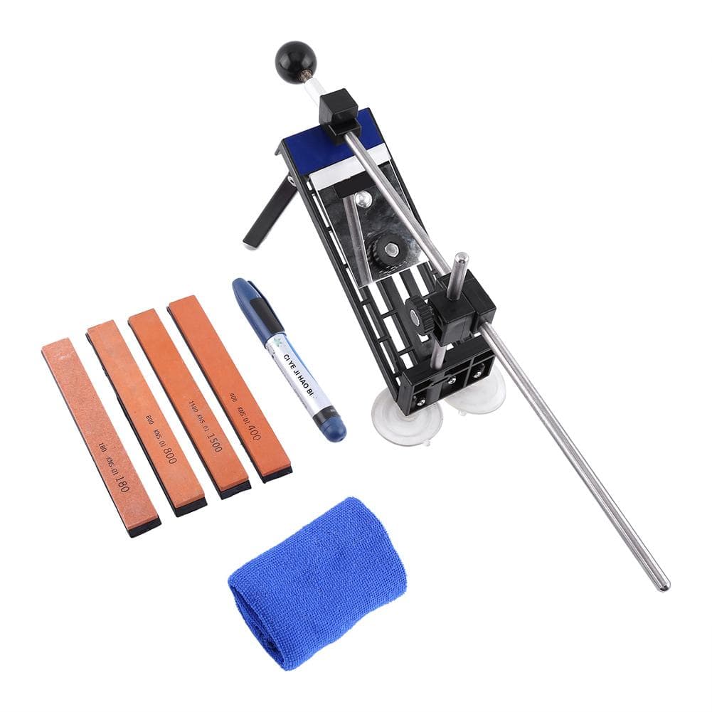 Professional Knife Sharpener Kitchen Sharpening System Fix Angle with 4 Stones