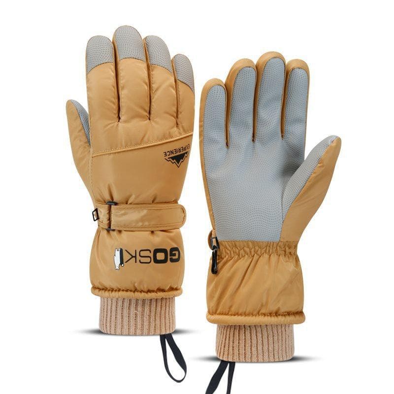 Ski Snow Gloves Men Women Winter Thermal Waterproof Windproof Touchscreen Warm khaki