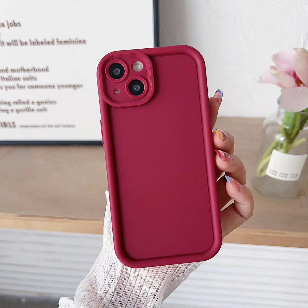 Sky Eye Ladder Solid Color 15 Mobile Phone Case Applicable Cream Premium TPU Soft Shell IPhone16promax Case Apple 11promax