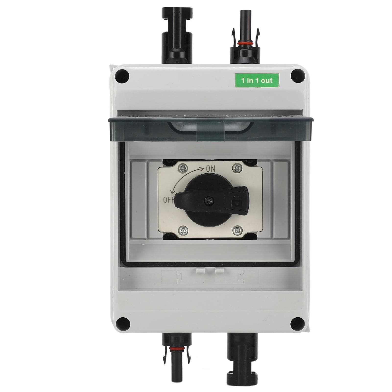 DC1000V 32A Solar DC Disconnect Switch Silver Contacts PC 1 in 1 Out PV DC Isolator Switch for