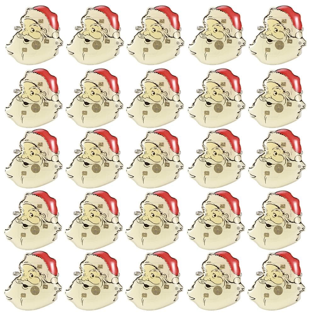 25pcs Brooch Pin Badge Christmas Theme LED Luminous Party DIY DecorationSanta Claus
