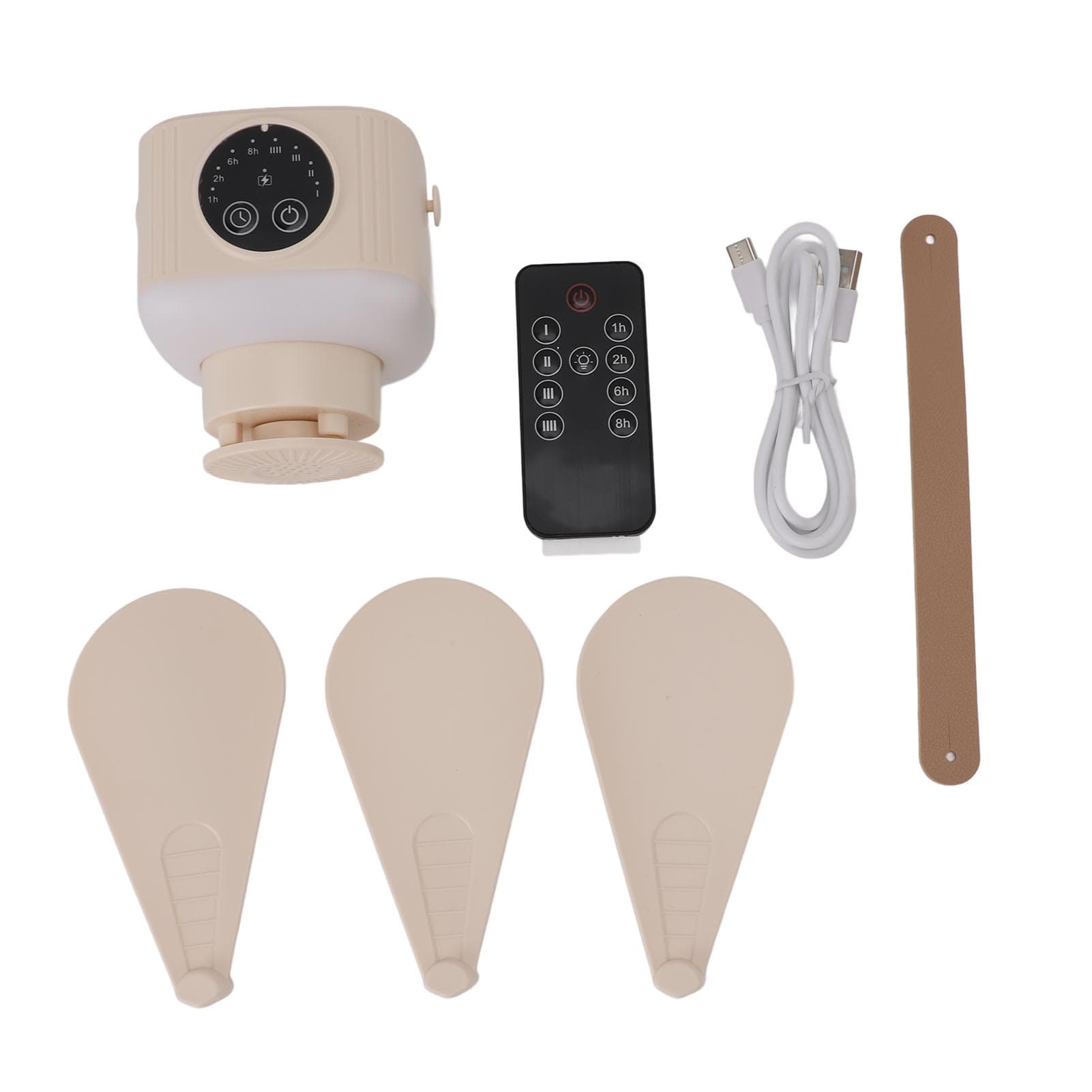 USB Powered Ceiling Fan with Light 4 Speed Timing Function 7200mAh Battery Remote Control Camping