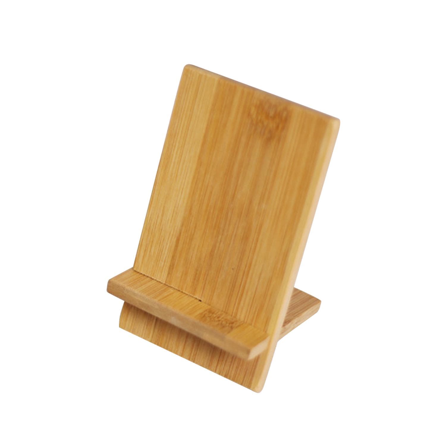 Bamboo Wooden Cell Phone Stand Tablet Stand Phone Dock : Cradle Holder Stand Compatible with Pad without charging hole