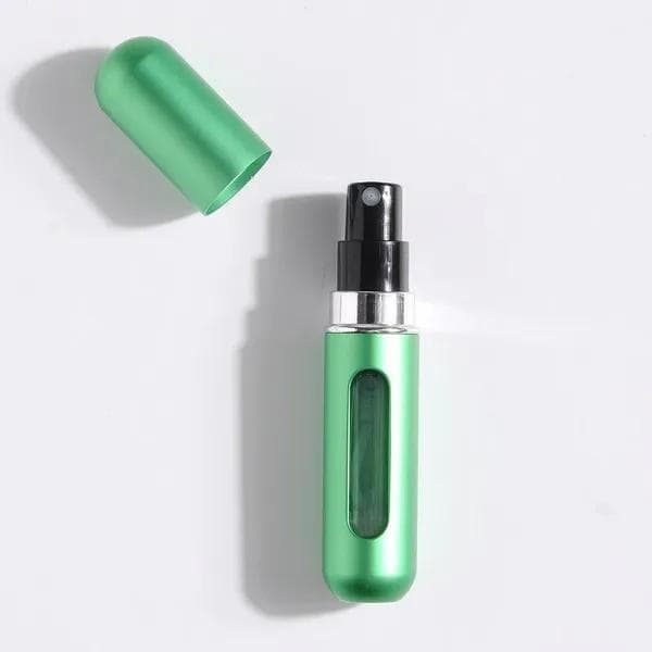 5 ML Mini Vacuum Refillable Perfume Atomizer Bottle Travel Scent Pump Spray Capsule Case green
