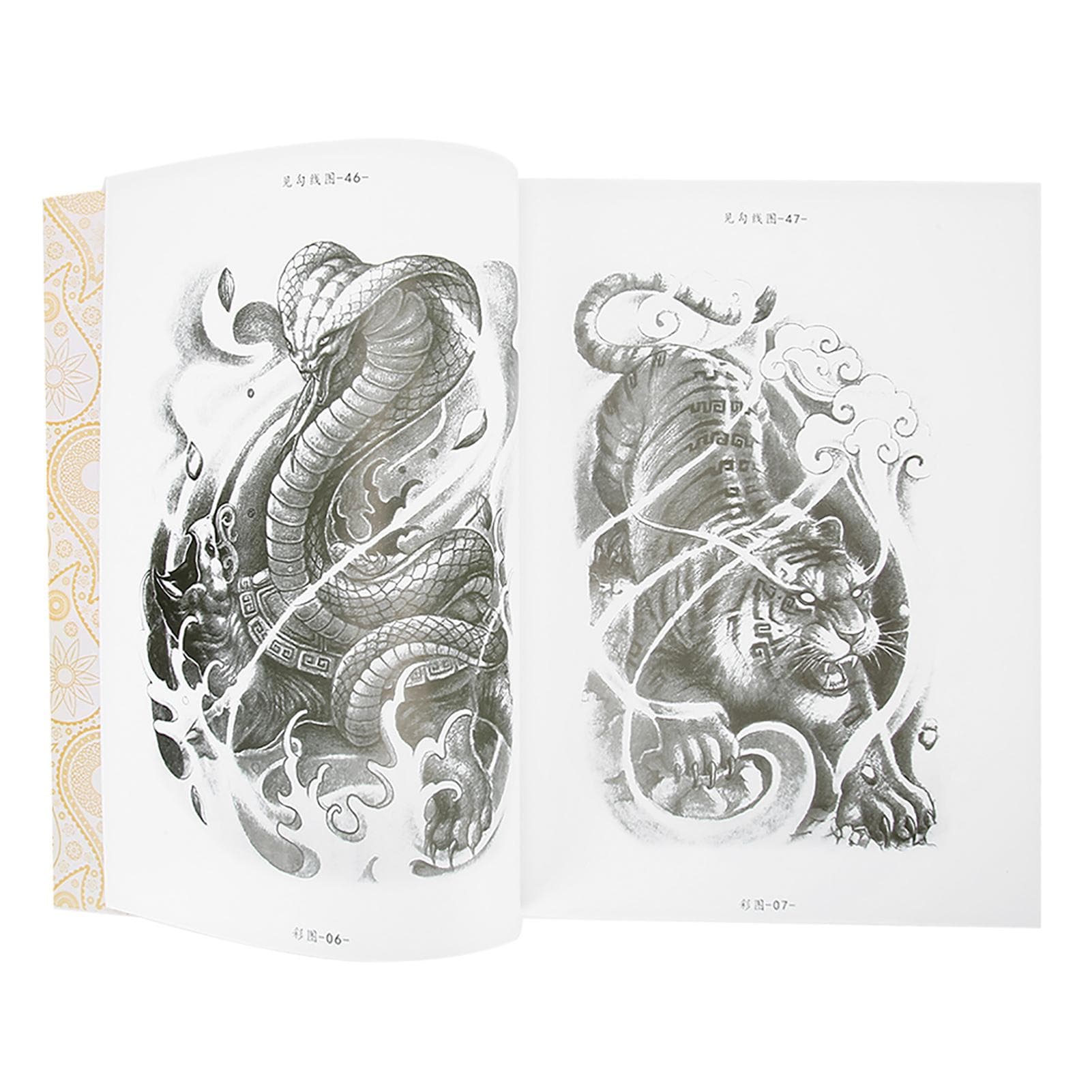 80 Pages Tattoo Practice Template Book Liner Shader Picture Tattoo Book Accessory