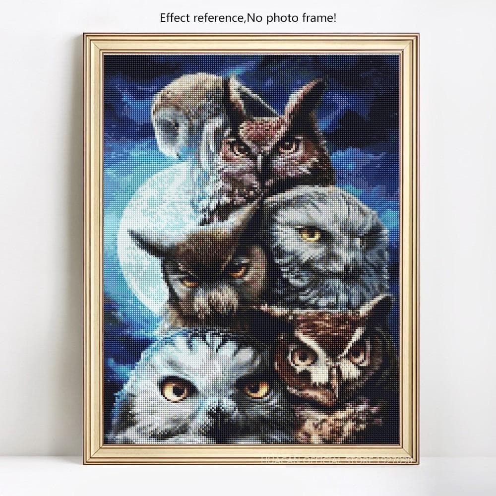 5D DIY Diamond Painting Full Square Animal Owl Embroidery Sale Picture Rhinestone Diamond 20X30
