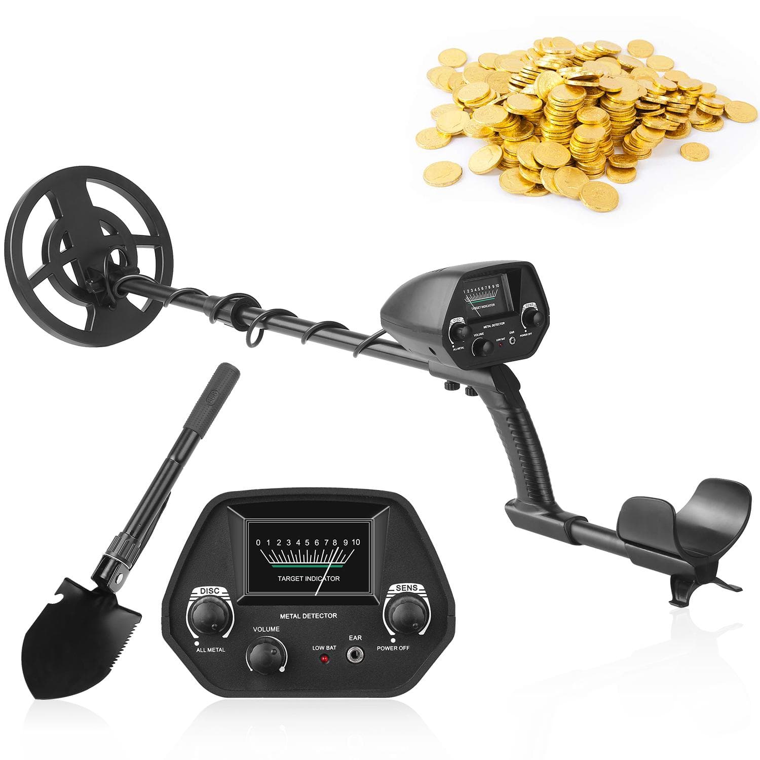 Underground Metal Detector Metal Finder Gold Detector Treasure Hunter Gold Digger Portable Metal With Shovel