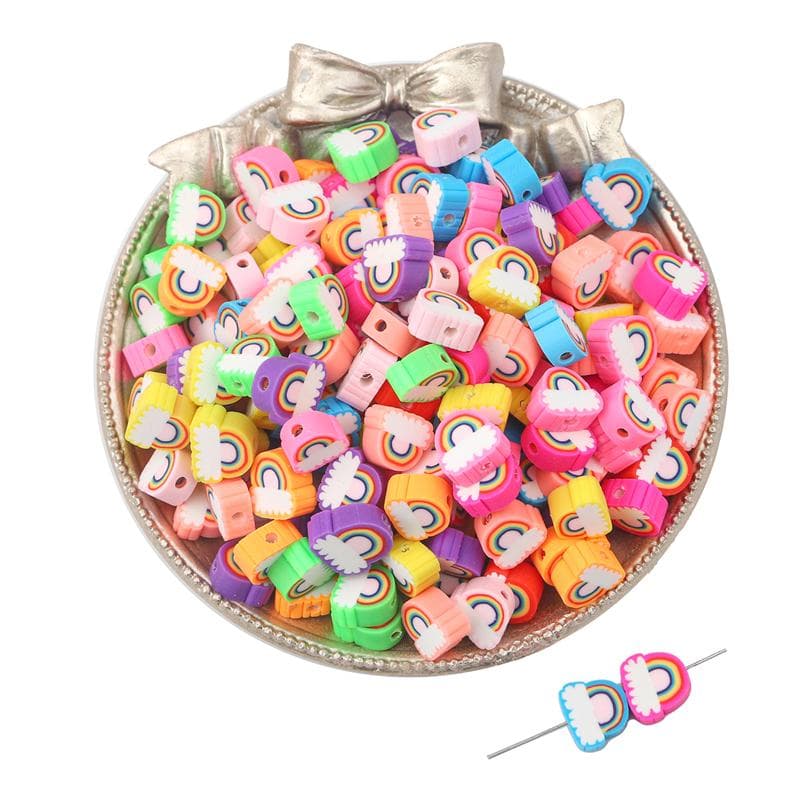 30Pcs Soft Clay Halloween Flower Beads For DIY Necklace Bracelet Earrings Jewelry Making Craft Accessories