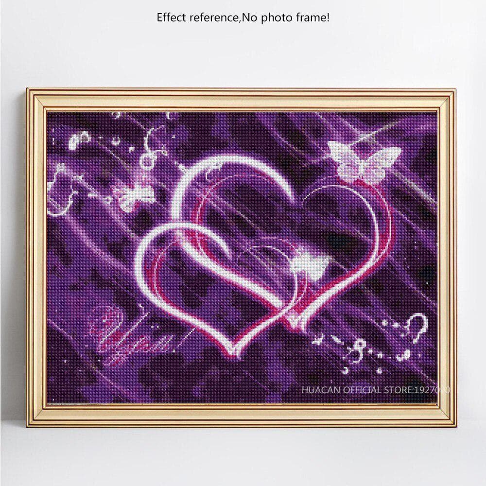 Diamond Embroidery Full Display Rhinestone Picture Love Full Round Diamond Painting 20X30CM