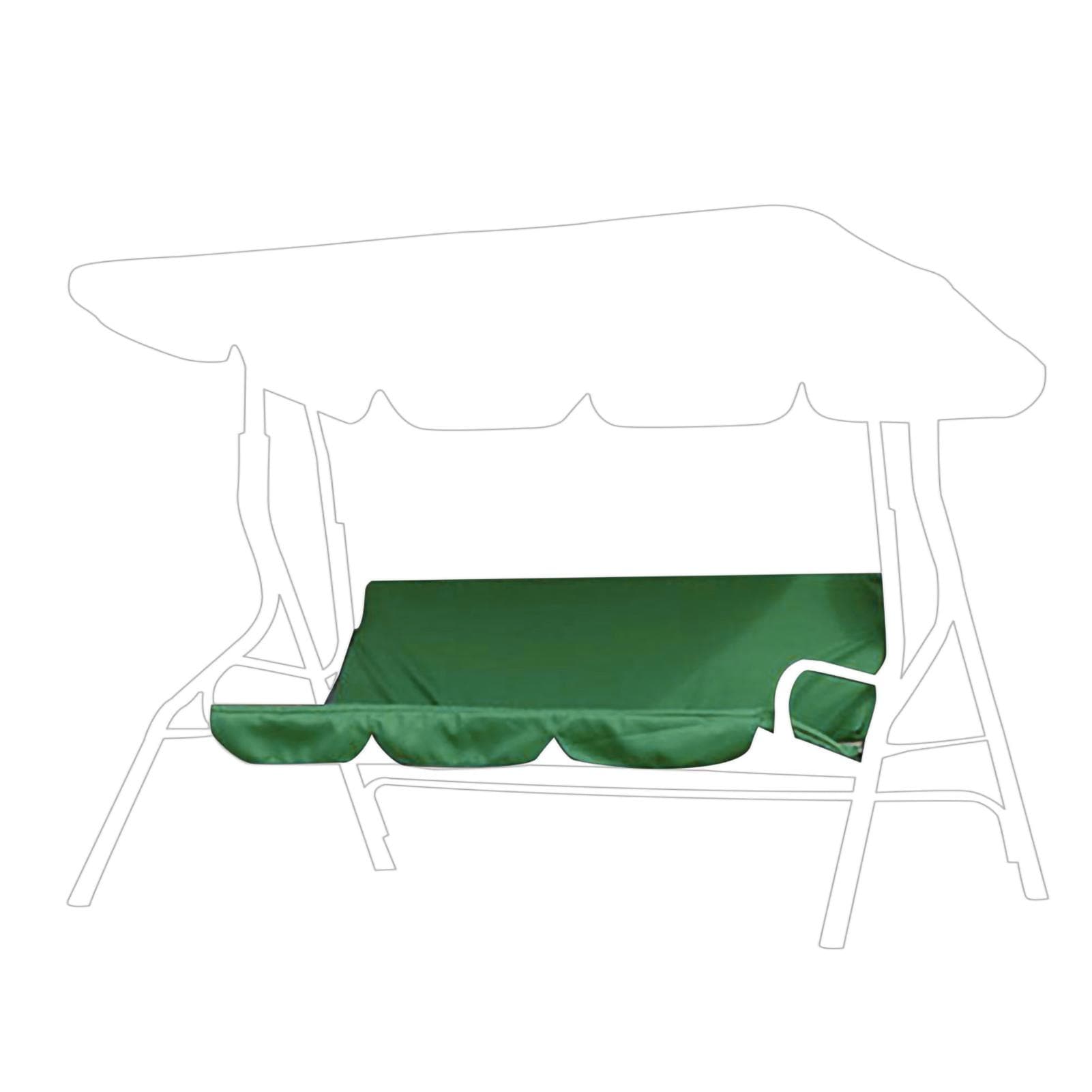 Garden Courtyard Outdoor Waterproof Polyester Taffeta Threeseater Swing Chair Hammock Seat Cushion green
