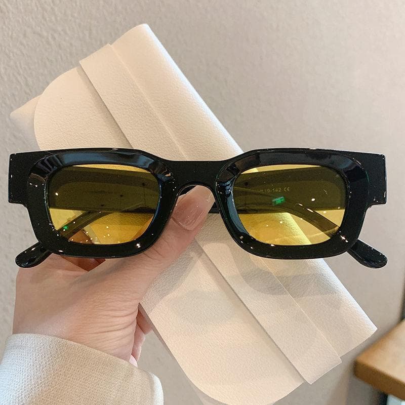 New Small Frame Square Sunglasses Women's Summer Fashion Sun Glasses Classic Vintage Hip Hop Eyewear UV4 Oculos De Sol As shown in the figu