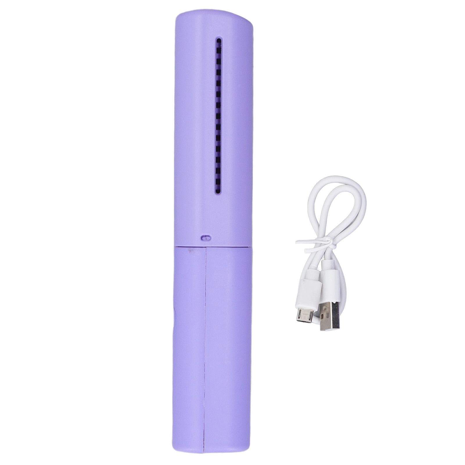 Hair Straightener Comb Brush Cordless Mini Rechargeable Electric Hair Curler for Home Travel Purple purple