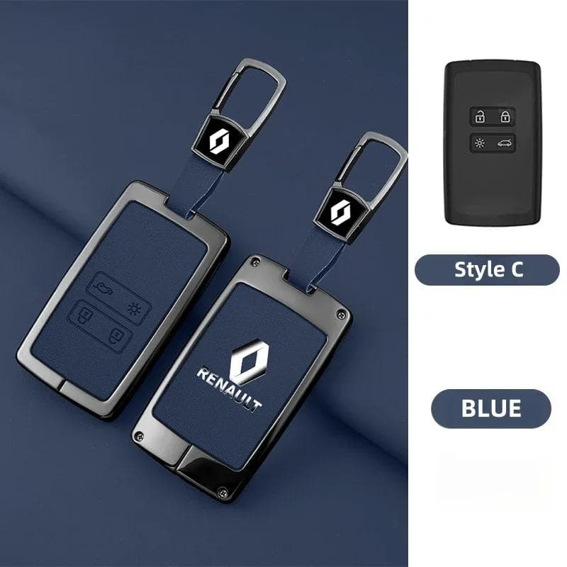 Hub Caps Zinc Alloy Car Key Case Cover Shell Keychain For Renault Koleos Captur Kadjar Megane Clio 5 Talisman Arkana Zoe Scenic