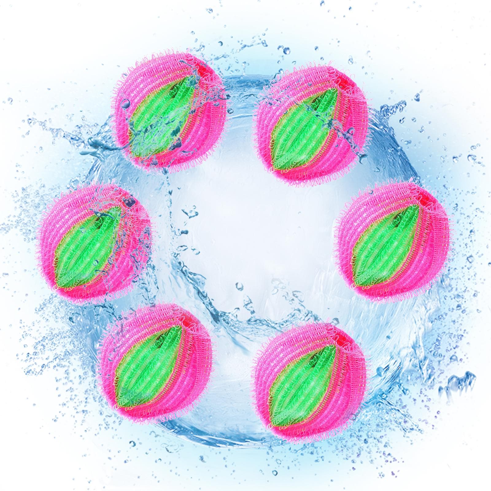 6PCS Hair Catcher Balls Anti-winding Laundry Lint Remover Washing Balls Reusable Lint Remover Balls for Washing Machine Type 1