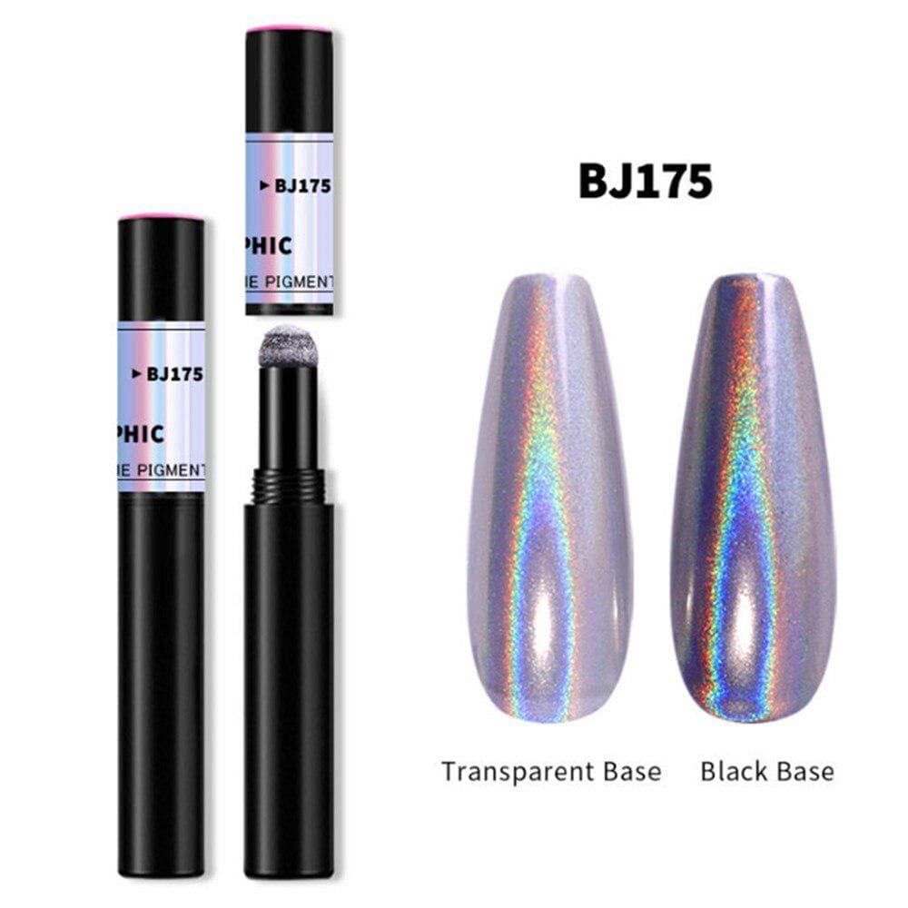 10 Colors Air Cushion Magic Powder Pen Makeup UV Gel Chrome Holographic Mirror Effect Metal Powders Nail Art Laqcuer Manicure